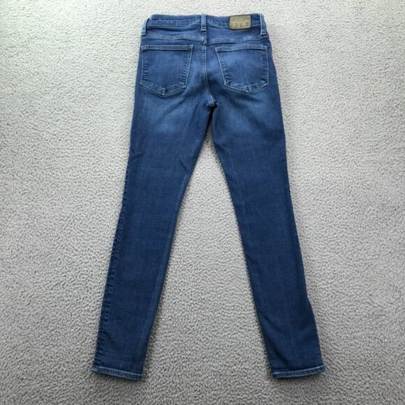 MADEWELL Womens Size 26 Medium Wash 9" Mid Rise Skinny Stretch Denim Jeans - Picture 2 of 16